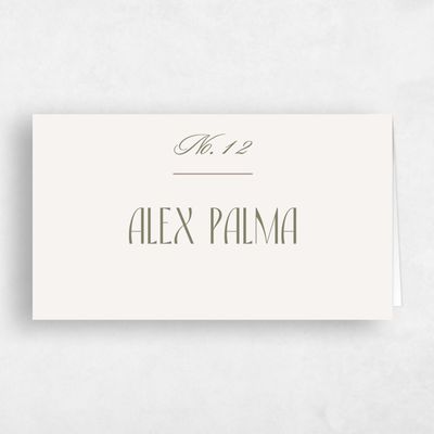 Beige Wedding Place Card - Trogir