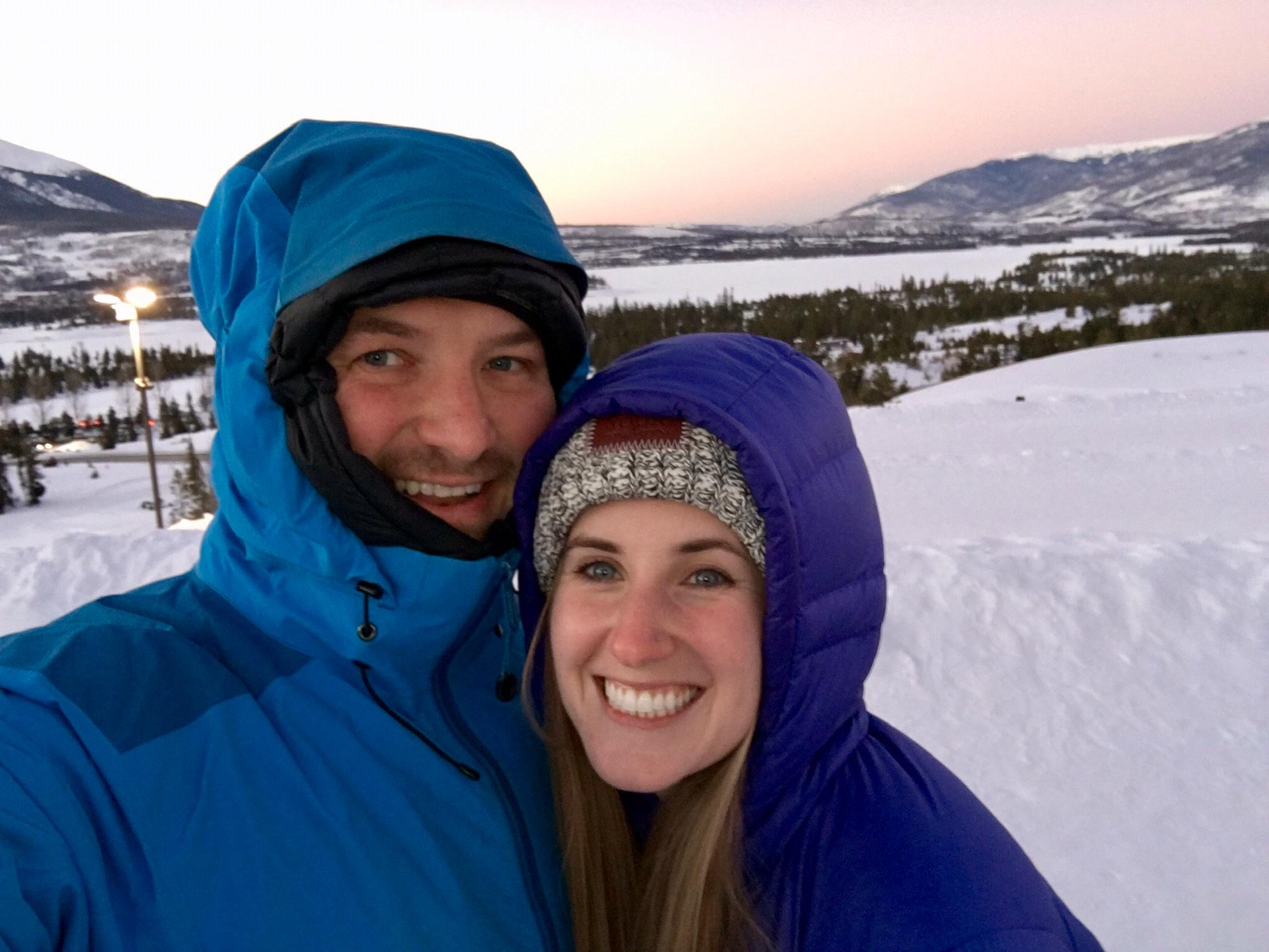 Skiing in Colorado with Marshall’s family.