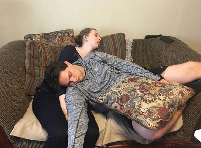Kayleigh & Trevor sleeping