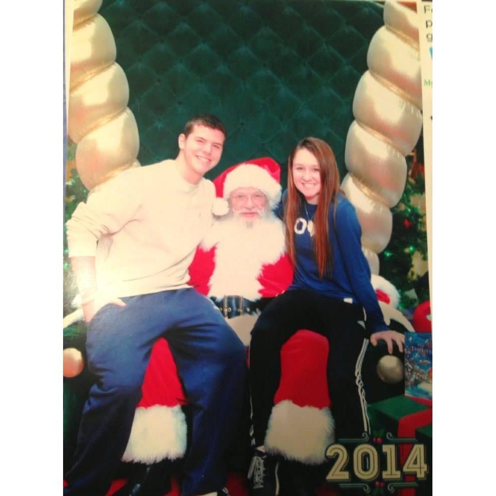 Our first photo with Santa