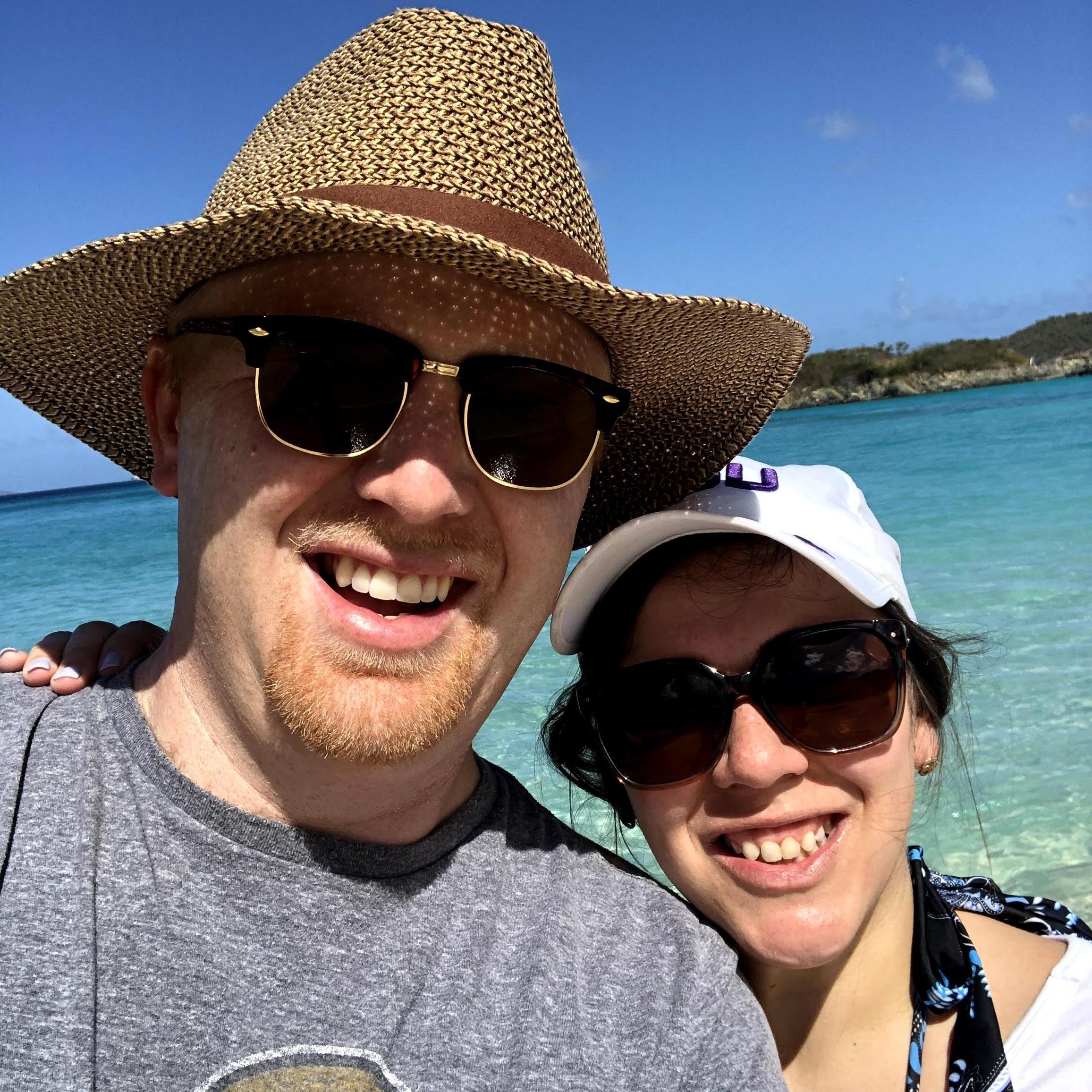 Our first big trip together in St. John, US VI.