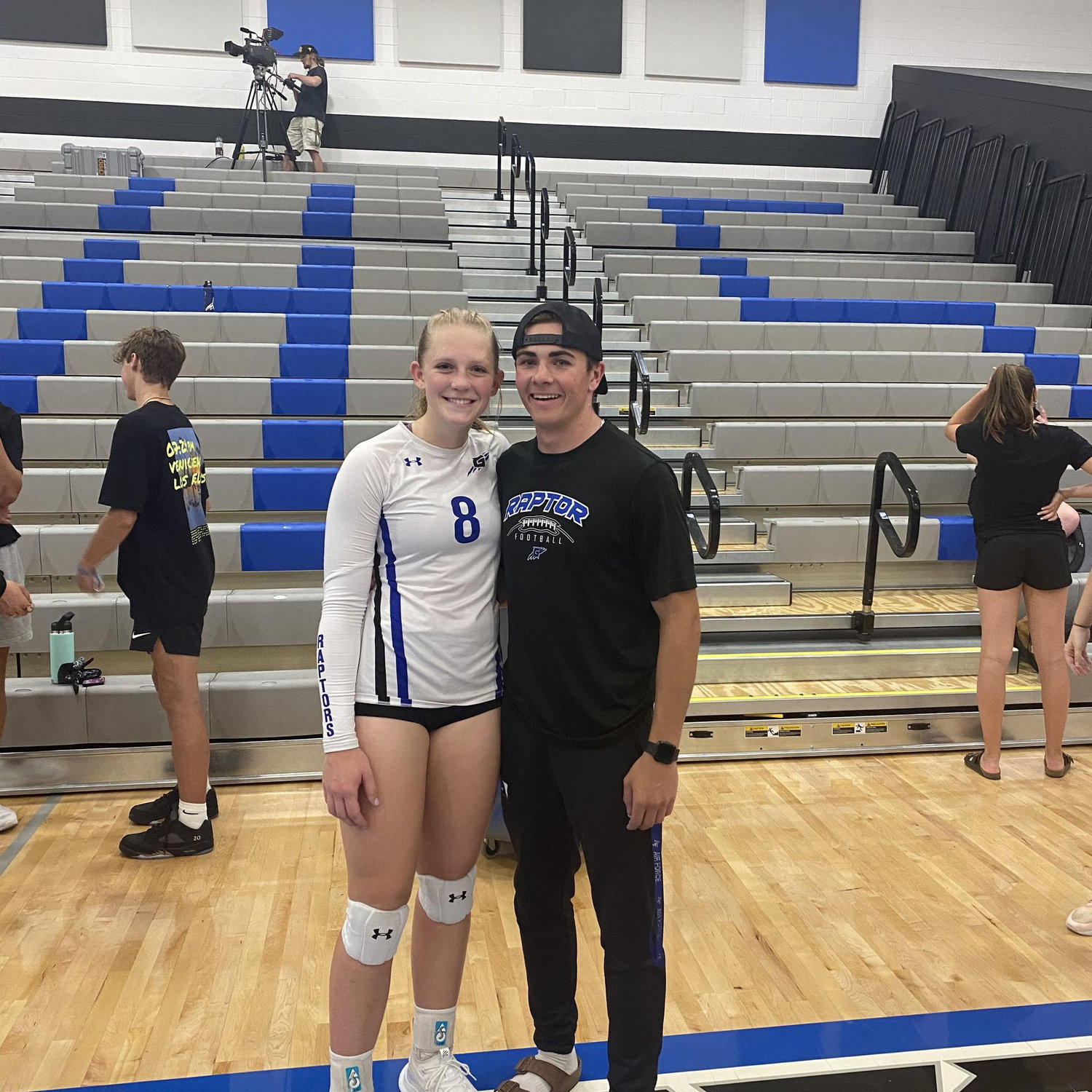Noah supporting Makyah for volleyball.