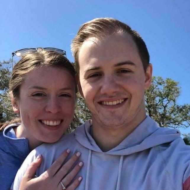 This picture was the first picture we took together after getting engaged.