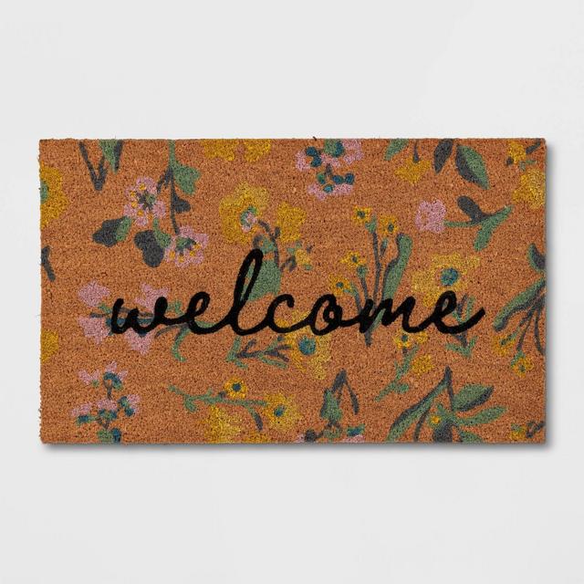 Welcome Floral Doormat Pink - Threshold™
