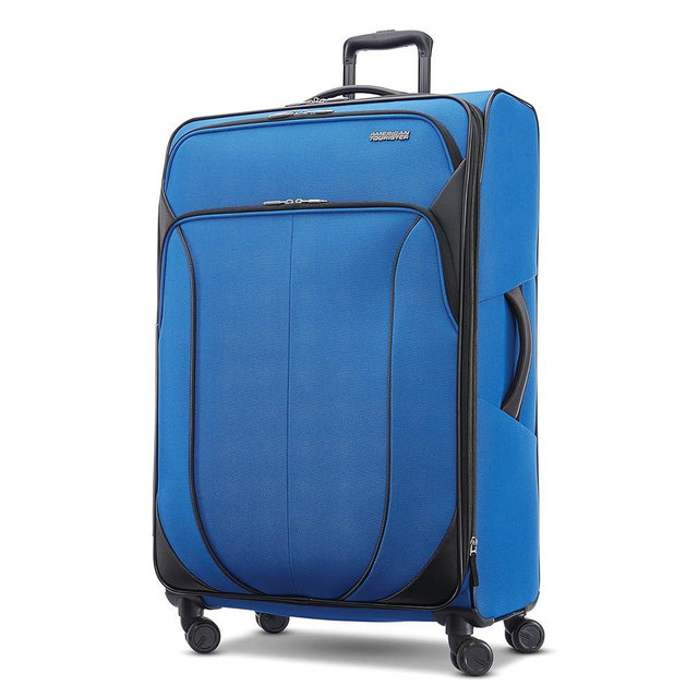 AMERICAN TOURISTER 4 KIX 2.0 Softside Expandable Luggage, Classic Blue, 28 Spinner