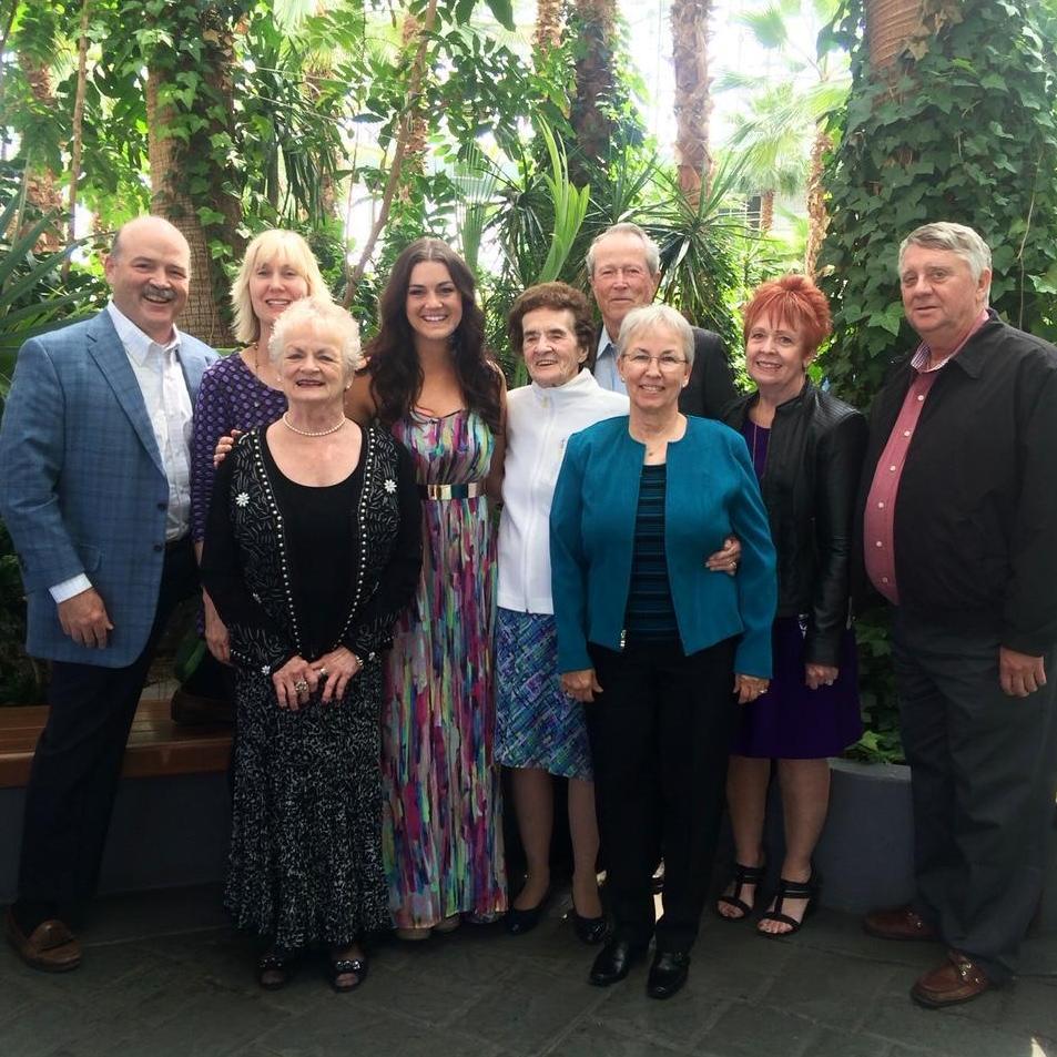 PT School graduation with Aunts, Uncles, and Grandparents