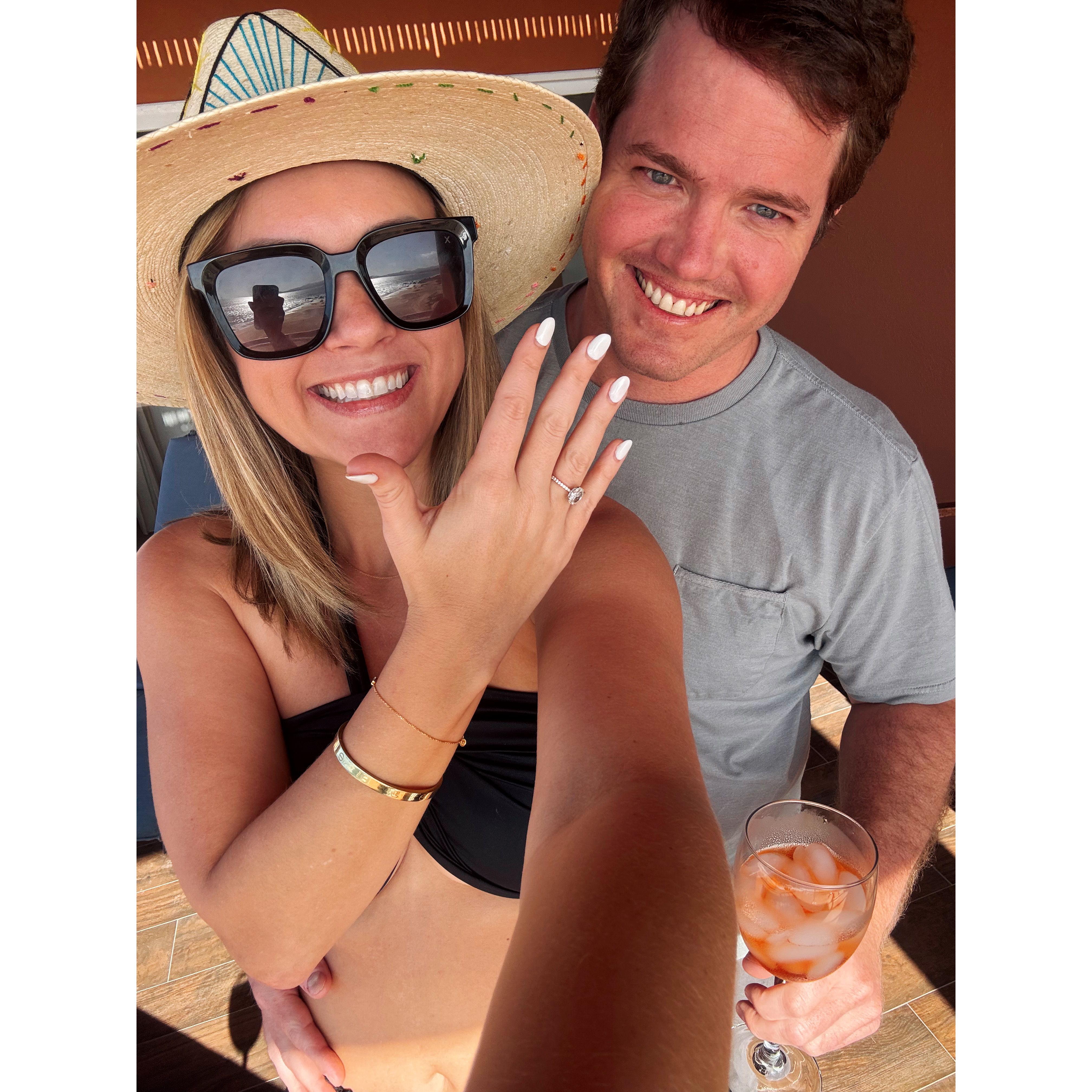 Day after we got engaged. Cabo, Mexico