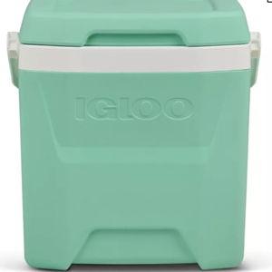 Mint Igloos Cooler Hard-Sided Ice Chest, Insulated Portable Cooler, Heavy-Duty, Leak-Resistant Lid, Lightweight Ergonomic Handle