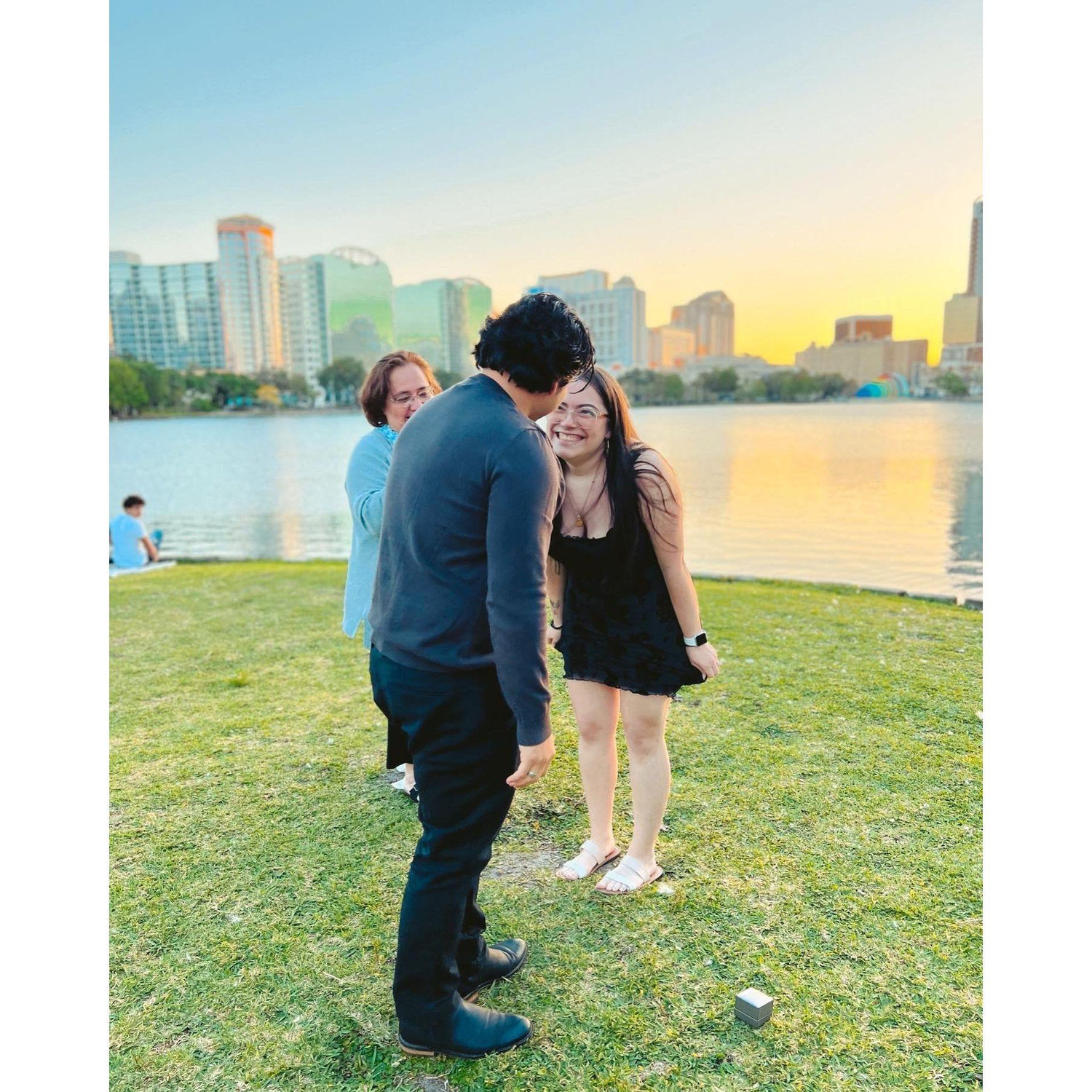 "EEEEE bebeeee were engagedddd!!"