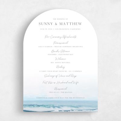 Blue Arch Wedding Program - Clearwater