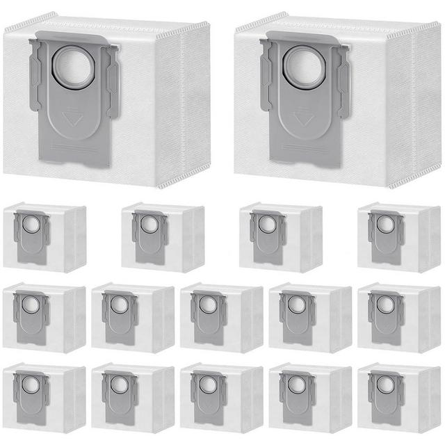 16 Packs Q10 Q7 Q5 Bag Replacement for Roborock Q10 S5+, Q7 M5+, Q5 Max+, 3.6L Vaccum Bag for Q10 X5+, Q5, Q5+, Q5 Pro+, Q8 Max+, Q7, Q7+, Q7 Max+, S8+, S8 Pro Ultra, S7 Pro Ultra, S7 MaxV Ultra