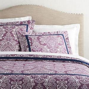 Elaine Print Duvet Cover, King/Cal. King, Lavender/Blue