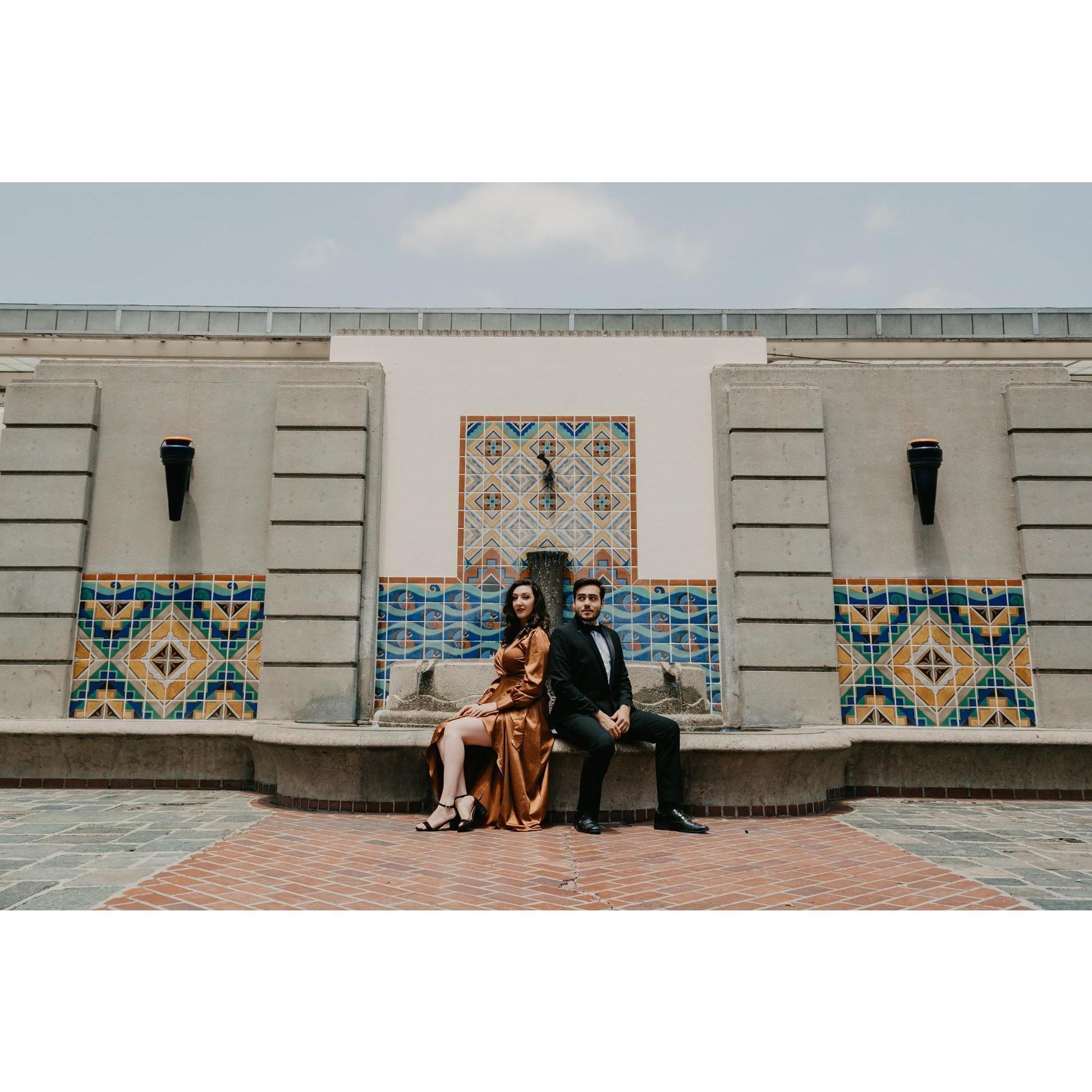 engagement photoshoot, los angeles union station