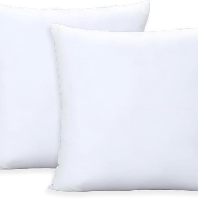 Throw Pillows Insert Set of 2, White 28x28 in Pillow Inserts with 100% Cotton Cover,Bed and Couch Decorative Stuffer Pillows,Indoor Pillows for Sofa