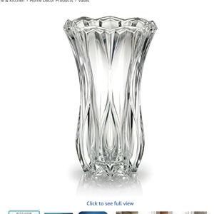 Celebrations by Mikasa Blossom Crystal Vase 12 Inch - Sculpted Flower Design for Fresh Bouquets, Home Decor, Centerpieces - Traditional and Contemporary Style
