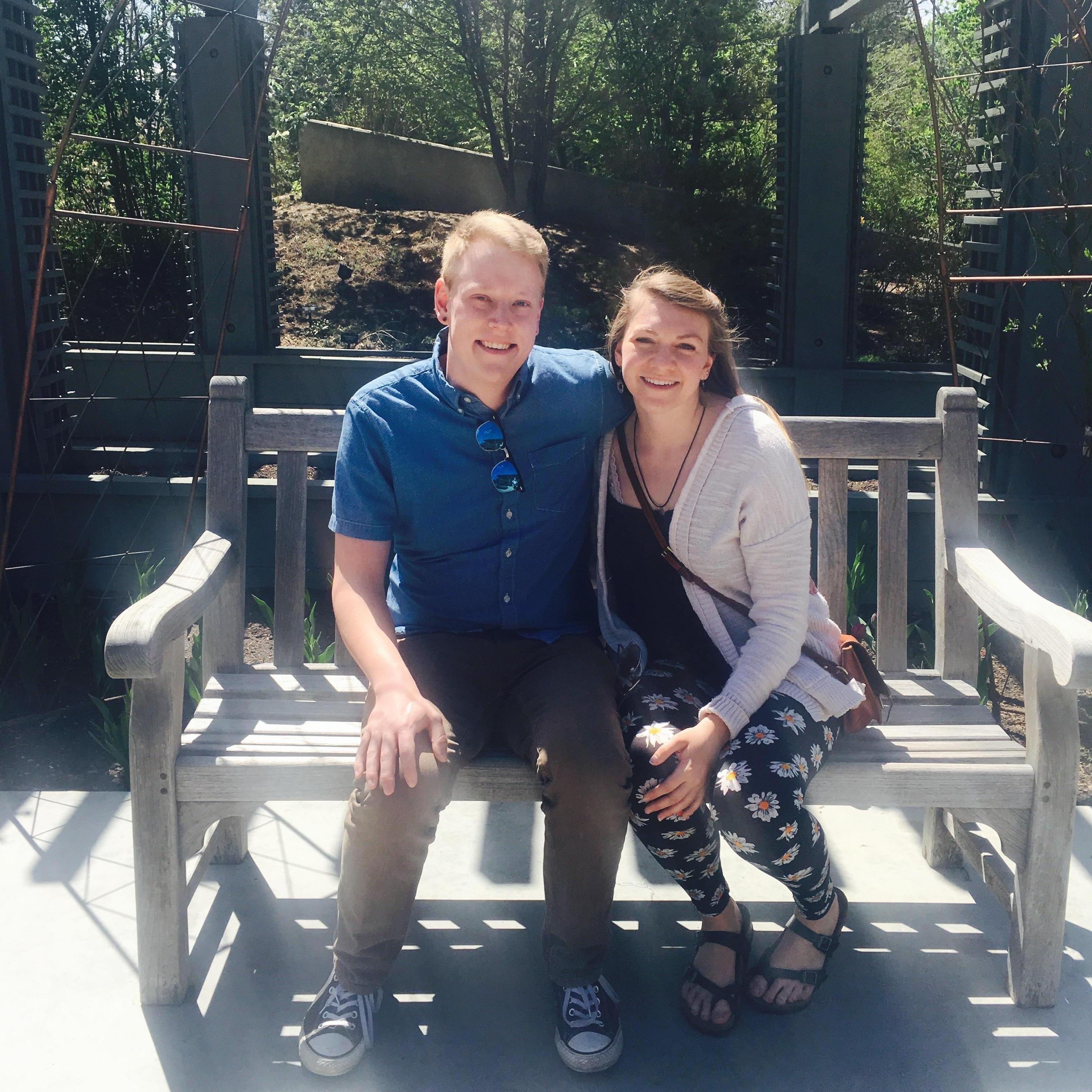 Denver Botanic Gardens after we moved in together in Denver in 2017!