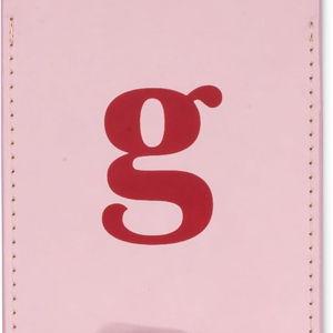 Kate Spade New York Leatherette Luggage Tag with Secure Strap, Colorful Suitcase Identifier for Travel, Monogram Bag Tag ID (G)