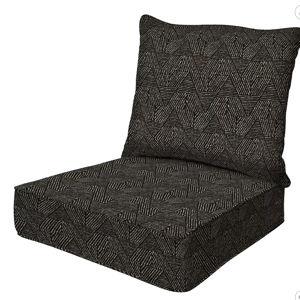 Honeycomb Outdoor Deep Seating Cushion Set - Zaire Black
