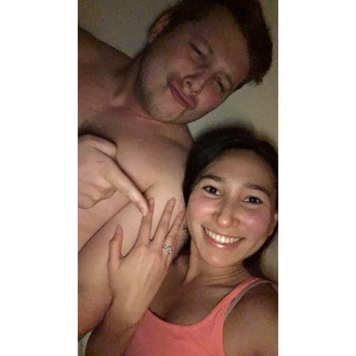 When we got engaged and I actually wore my ring