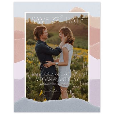 Lavender, Purple Wedding Digital Save the Date - Lysander Photo