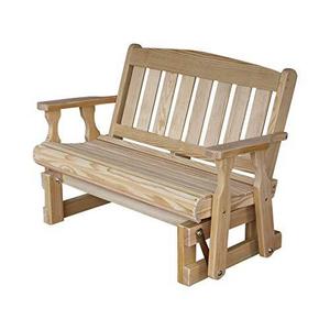 Cafe Amish Heavy Duty 800 Lb Mission Pressure Treated Porch Glider (5 Foot, Unfinished)