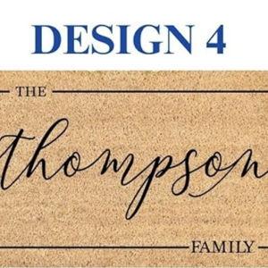 Design 4 Personalized Welcome Doormat with Family Name