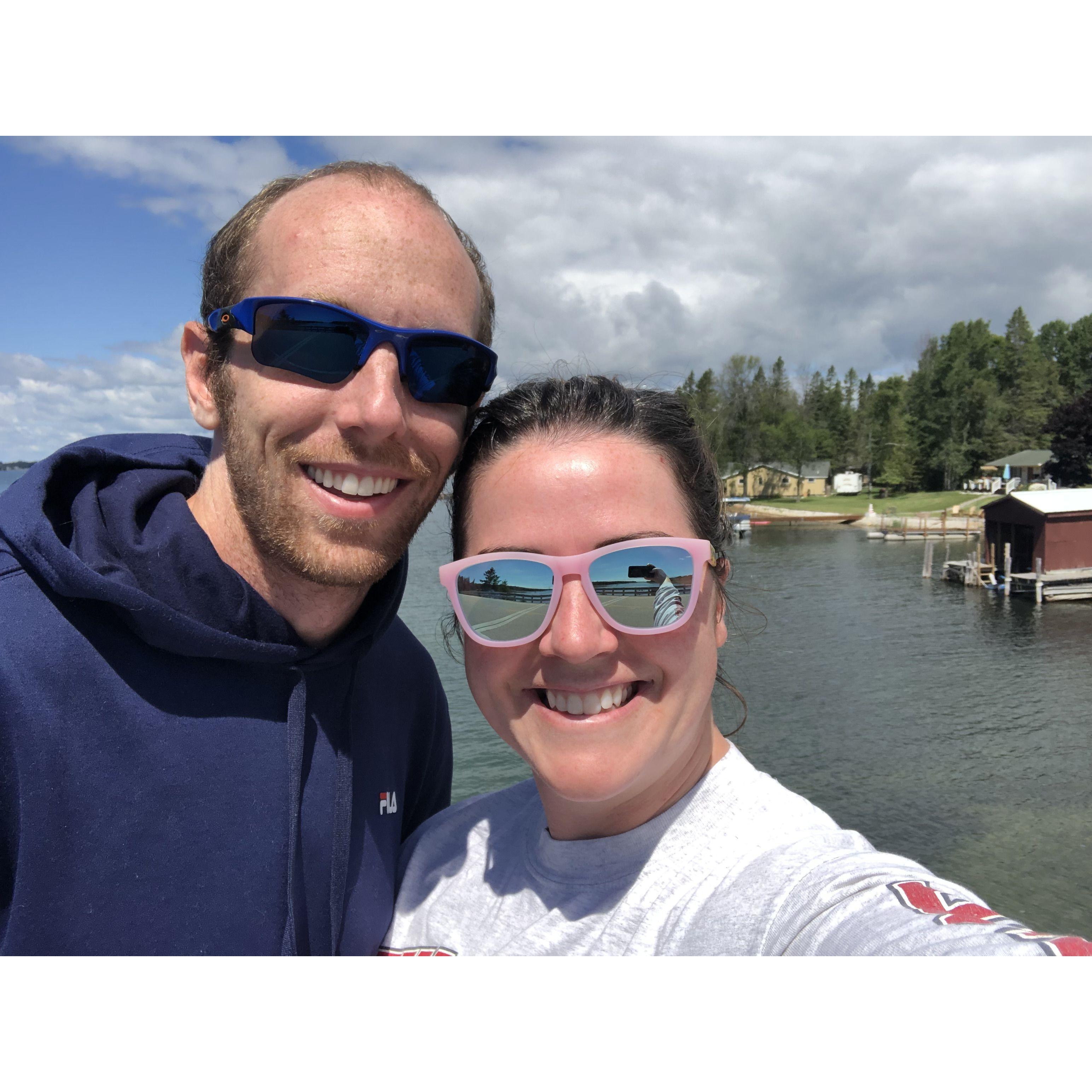 UP in the Upper Peninsula of Michigan at the VanHala Family Cottage. On the "Kissing Bridge".