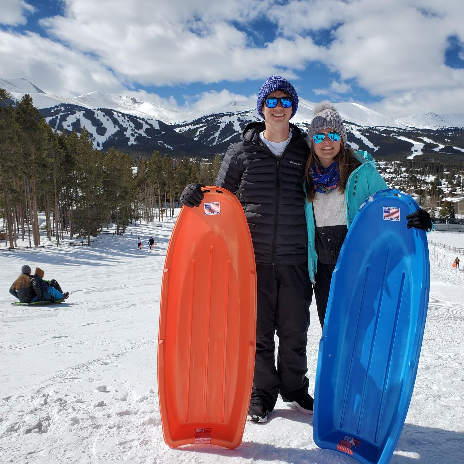 Sledding in Breckenridge
