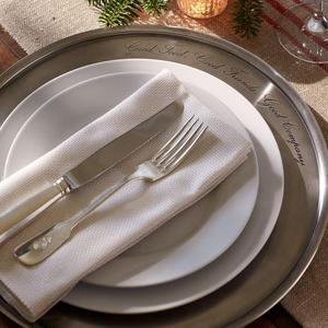 Antique Silver Sentiment Charger