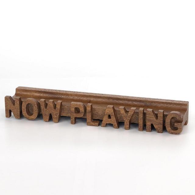 Noahrk Walnut Wooden Now Playing Vinyl Record Wall Holder - Now Playing Vinyl Record Stand - Vinyl Record Wall Mount Display Vinyl Wall Mount Record Shelf Hanging Wall Record Display Storage LP Holder