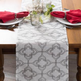 Embroidered Lattice Table Runner