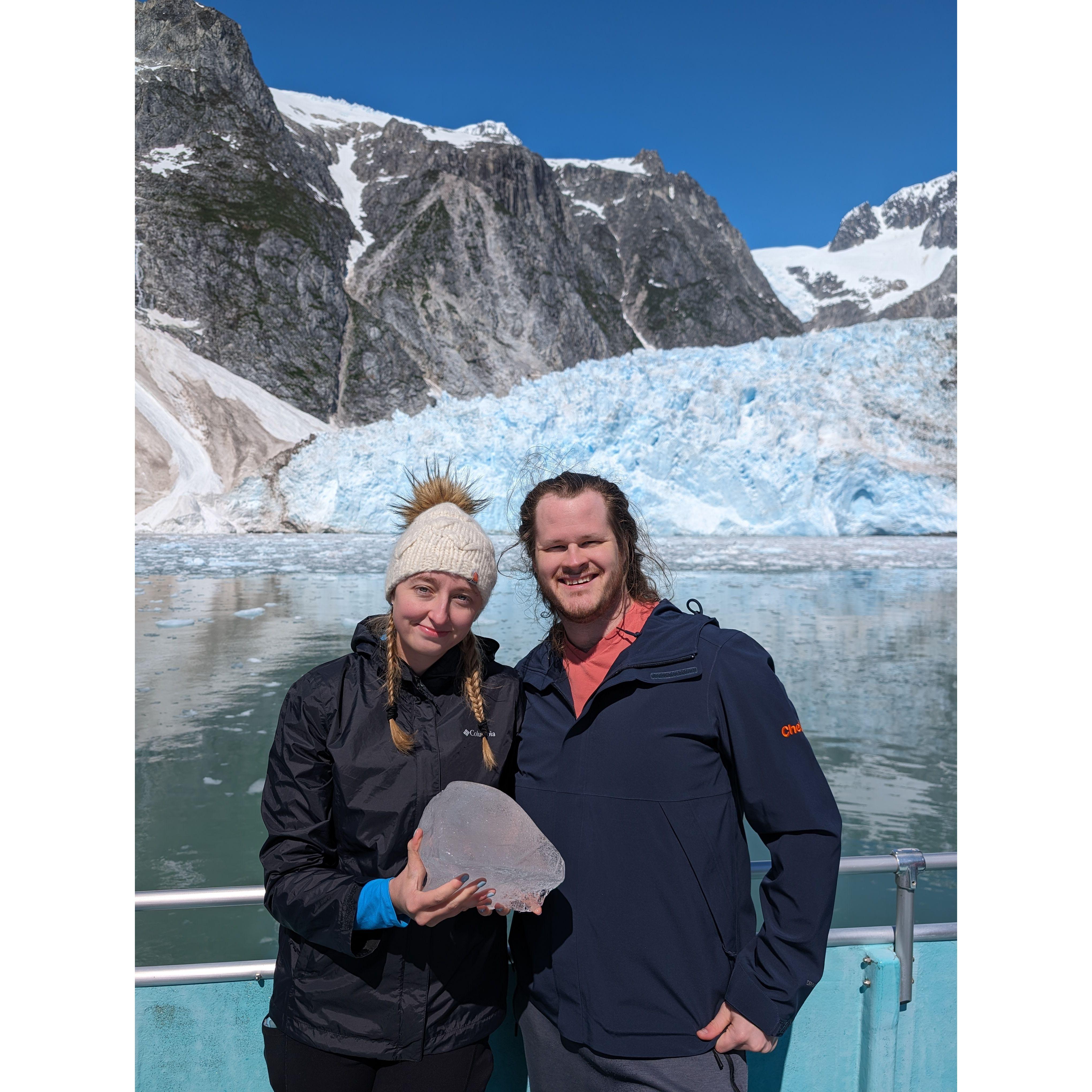 Chilly Kenai Fjords glacier ice