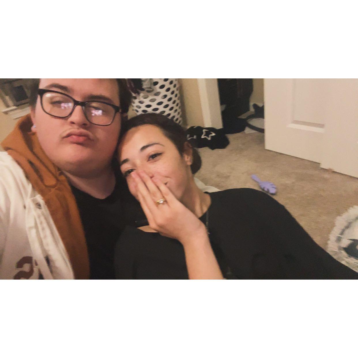 the night after he proposed!