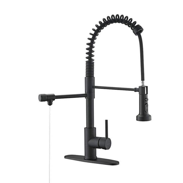 Drinking Water Faucet, Kitchen Faucet, Kitchen Sink Faucet, Water Filtration Faucet, Sink Faucet, Pull-Down Kitchen Faucets, Bar Water Filter Faucet, Matte Black, Stainless Steel, PAKING PB1030
