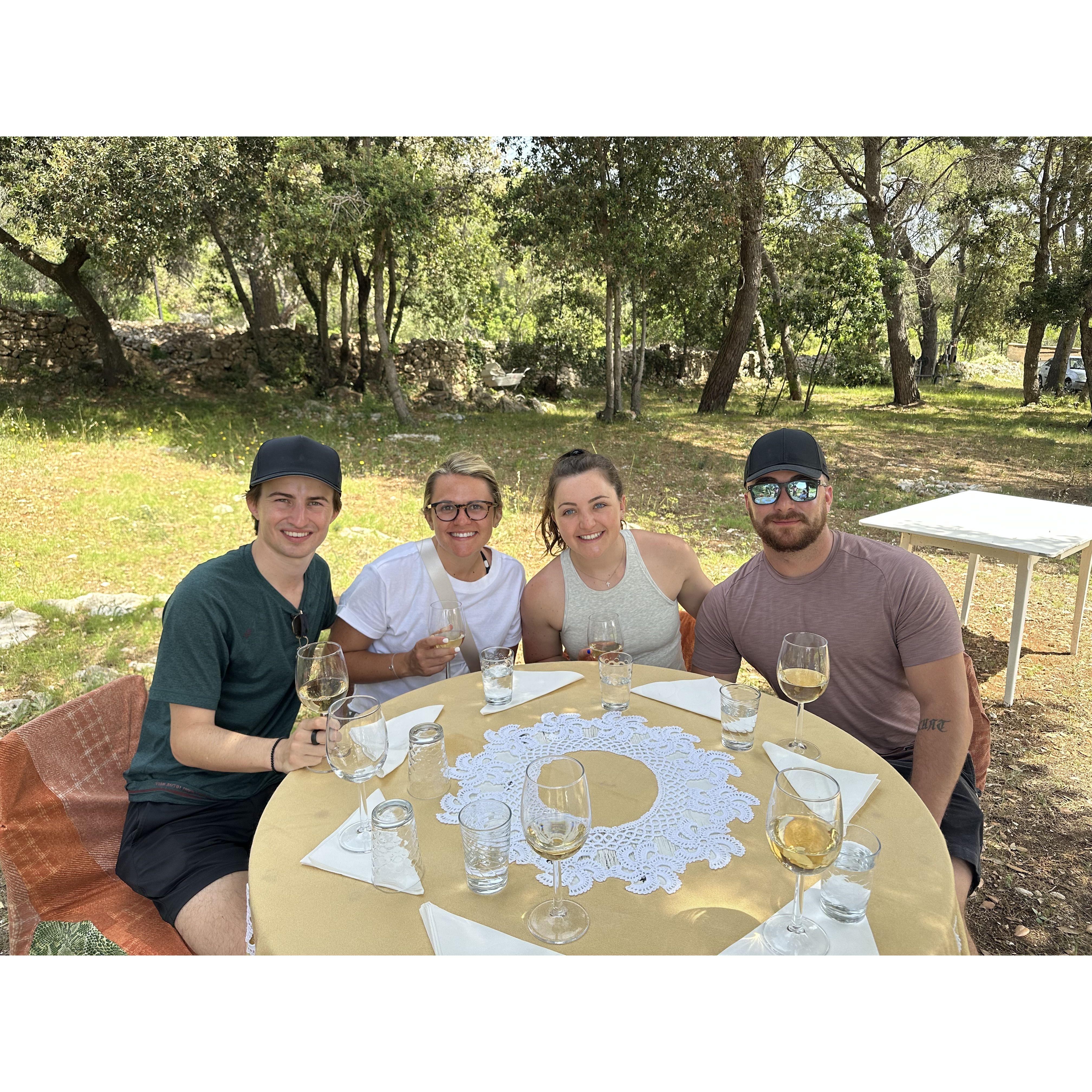 Wine tasting in Croatia with family