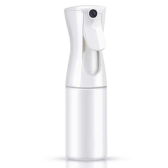 Continuous Spray Bottle Hair Water Ultra Fine Mister Sprayer Propellant Free for Hairstyling, Cleaning, Gardening, Misting & Skin Care BPA Free (5 Ounce, White)
