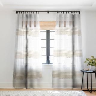 French Linen Tassel Sheer Curtain