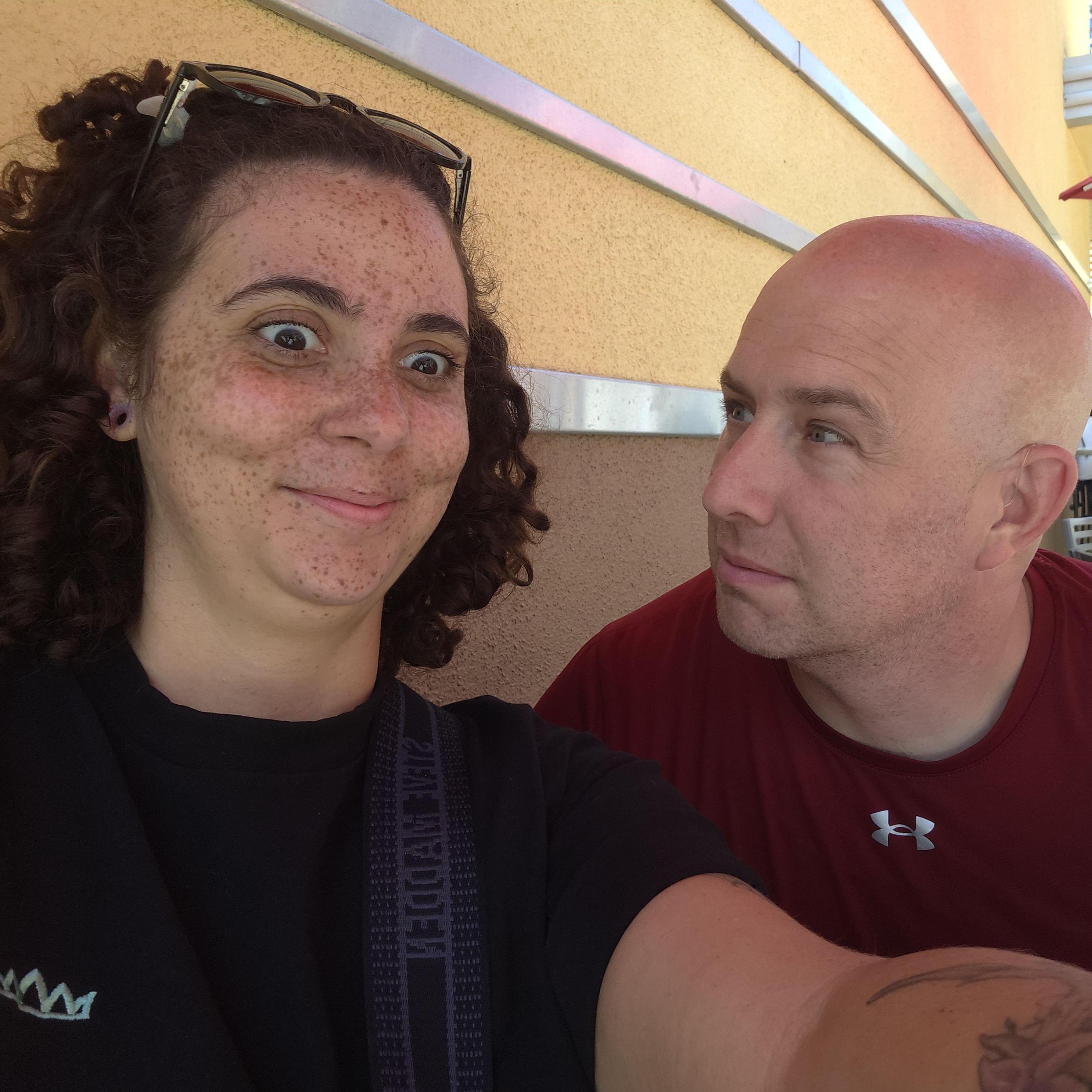 Waiting for the kiddos to finishing riding rides at Universal Studios Hollywood, Los Angeles CA