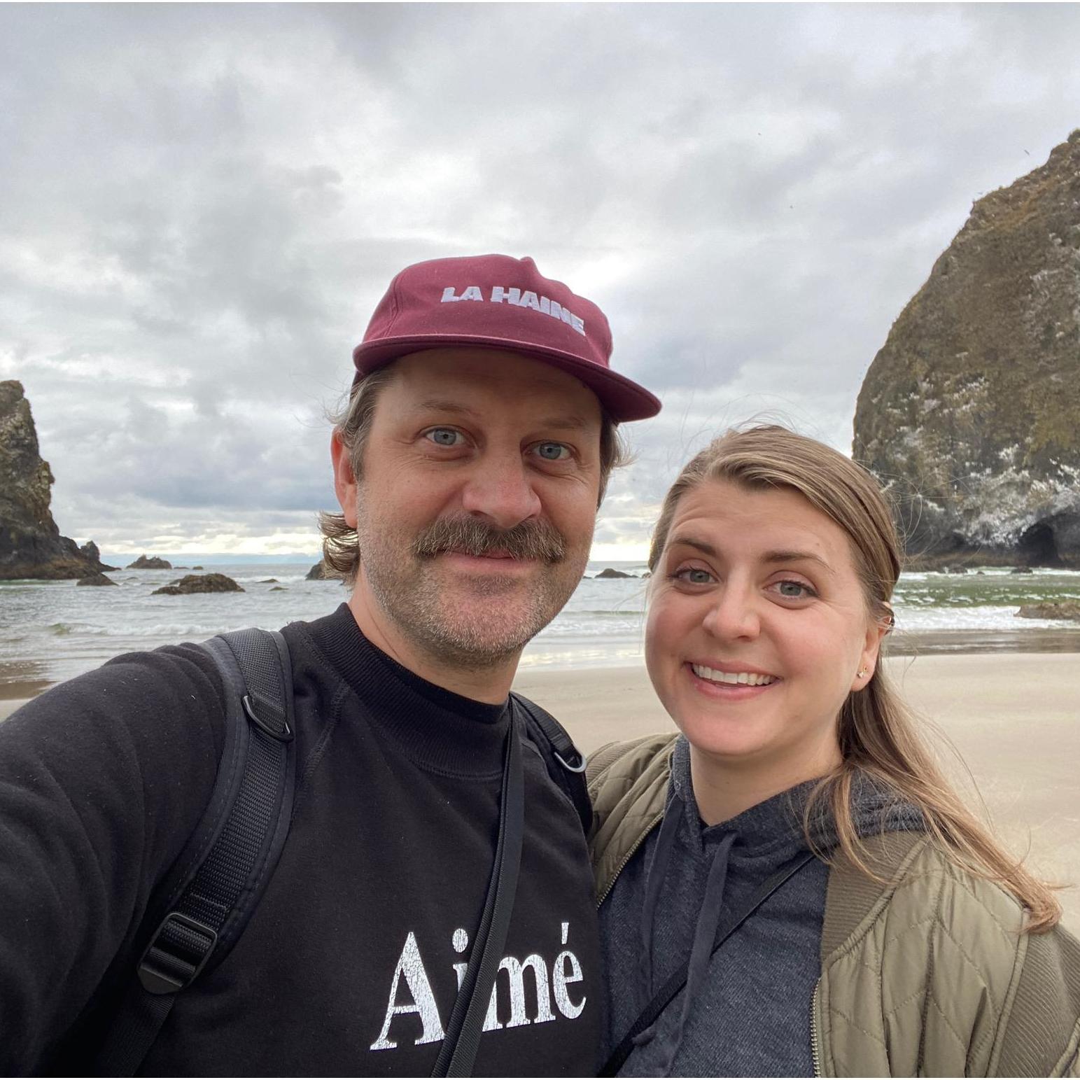 Couple of Goonies at Haystack Rock in Canon Beach, OR in 2020