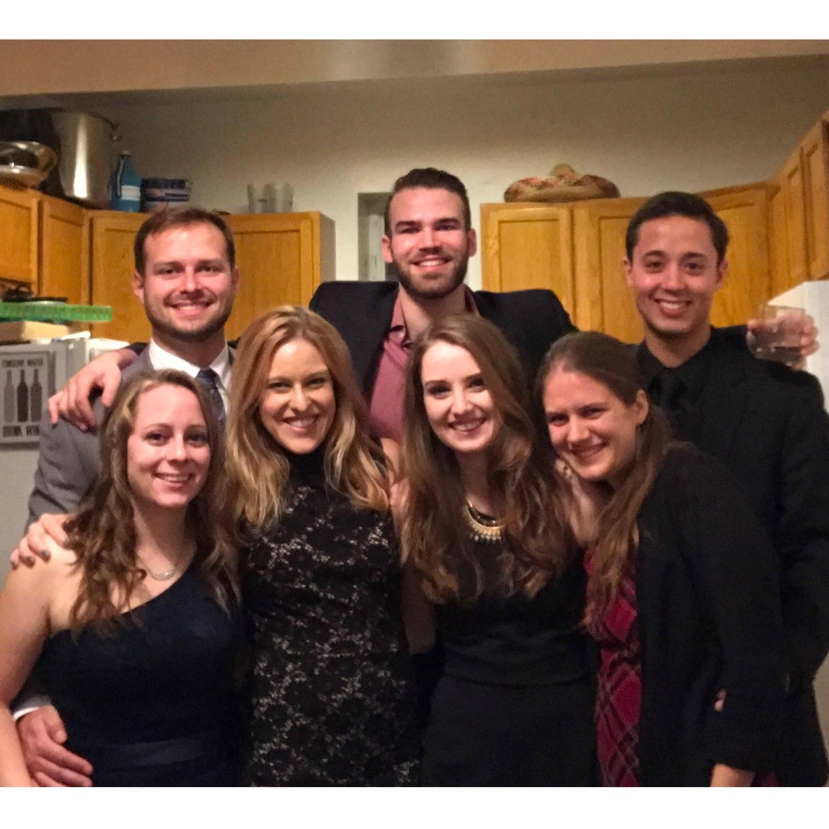 Rolfe Foundation Party pre-game November 2017 with Julie, Sam, Jackie, and Maggie