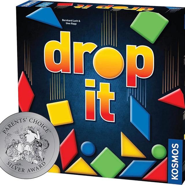 Thames & Kosmos Drop It | Super Fun Family Strategy Game | Parents' Choice Silver Award Winner, Multi-Color Small