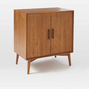 Mid-Century Bar Cabinet - Small, Acorn