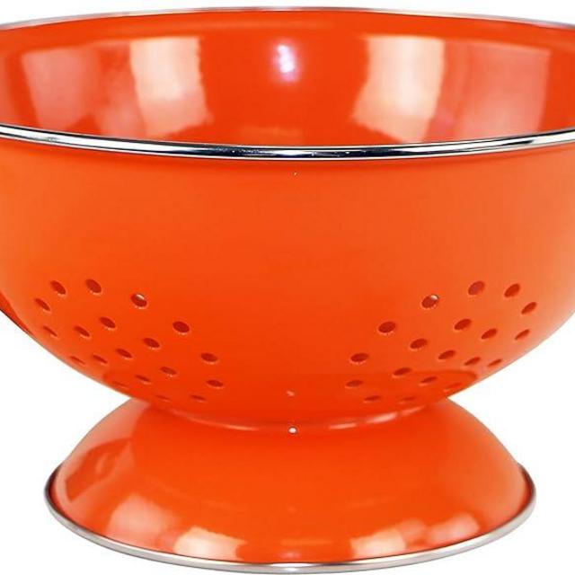 Calypso Basics by Reston Lloyd Powder Coated Enameled Colander, 3 Quart, Orange