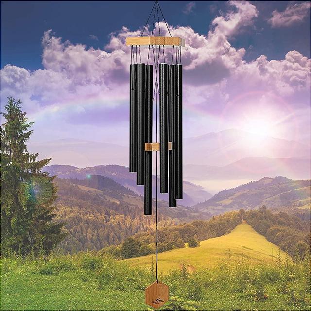 WIND CHIMES FOR PEOPLE WHO LIKE THEIR NEIGHBORS, Soothing Melodic Tones & Solidly Constructed Bamboo/Aluminum Chime, Great as a Quality Gift or to keep for Your own Patio, Porch, Garden, or Backyard.