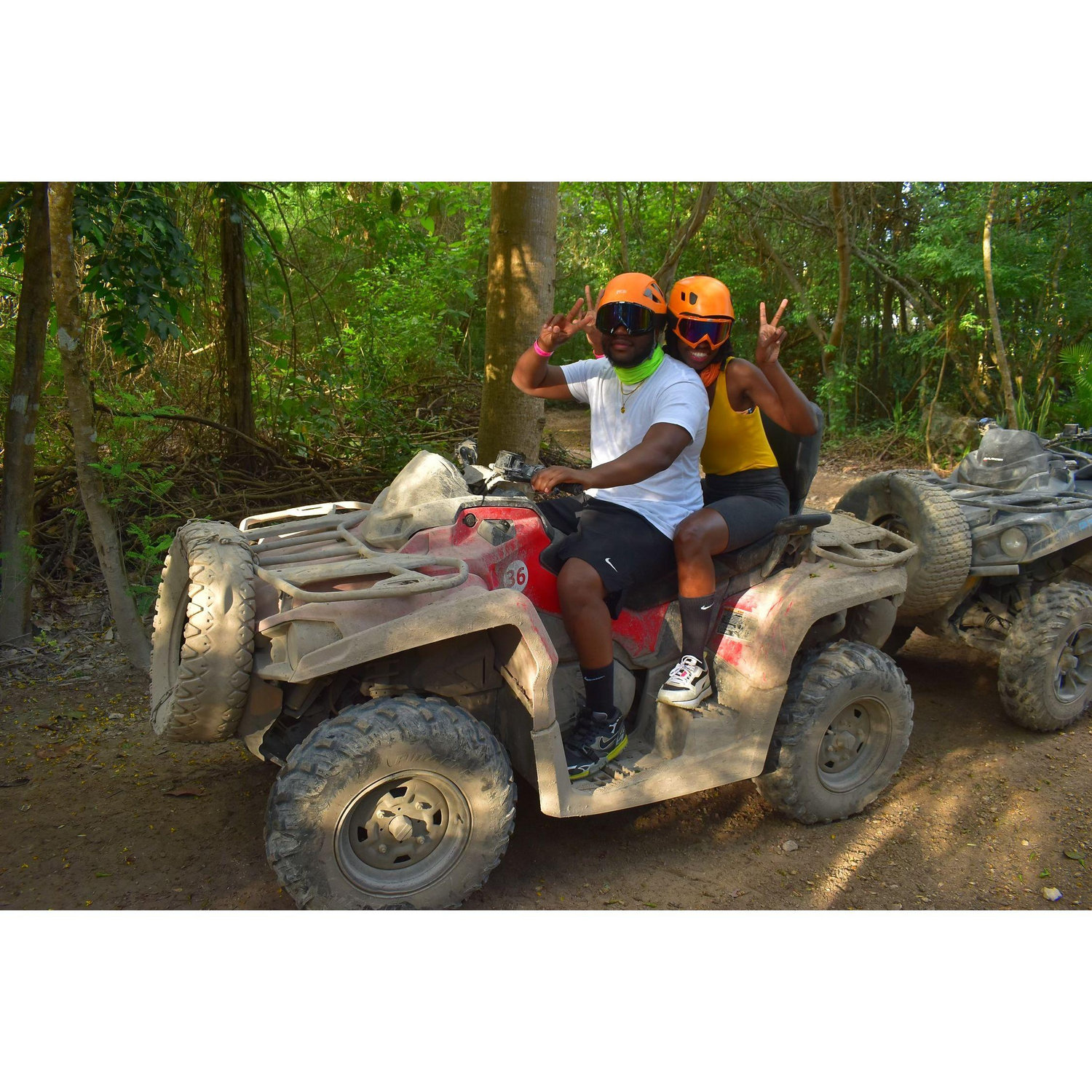 ATV's during our 2nd anniversary trip in Cancun!