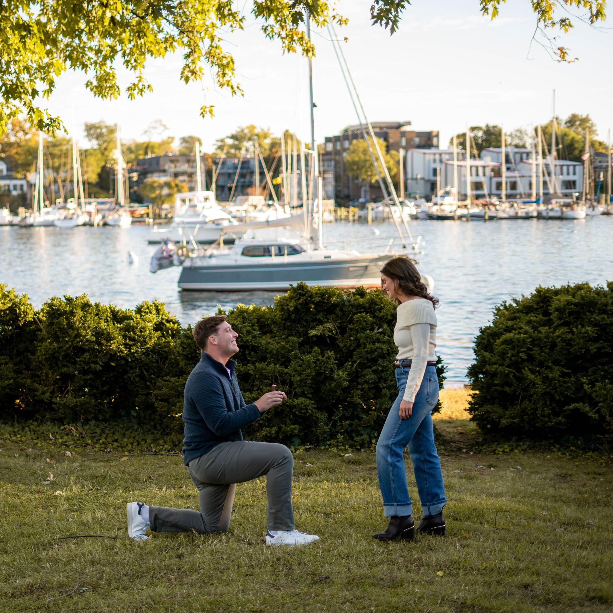 When Jake popped the question in Annapolis, MD