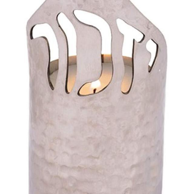 Jewish Memorial Yahrzeit Candle Holder Yizkor with Candle - Made in Israel
