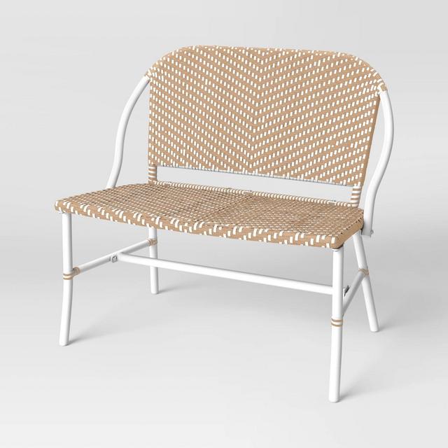 Suffield Wicker Patio Bench with Back - Threshold™