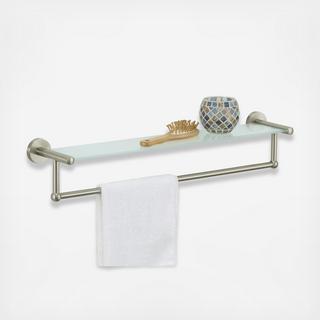 Glass Vanity Shelf with Towel Bar