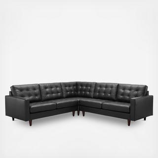 Empress 3-Piece Bonded Leather Sectional Sofa Set